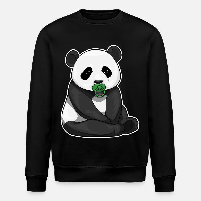 Sucette panda - Sweat bio ROLLER Stanley/Stella Unisexe - noir
