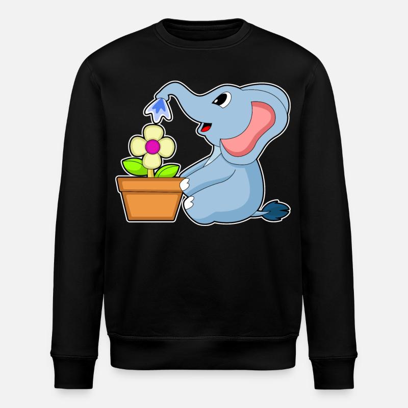Elefant Blume - Stanley/Stella Unisex Bio-Sweatshirt ROLLER - Schwarz