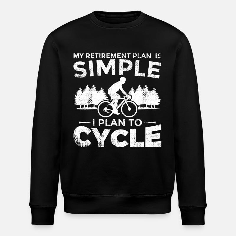 Ruhestand Radfahren - Stanley/Stella Unisex Bio-Sweatshirt ROLLER - Schwarz
