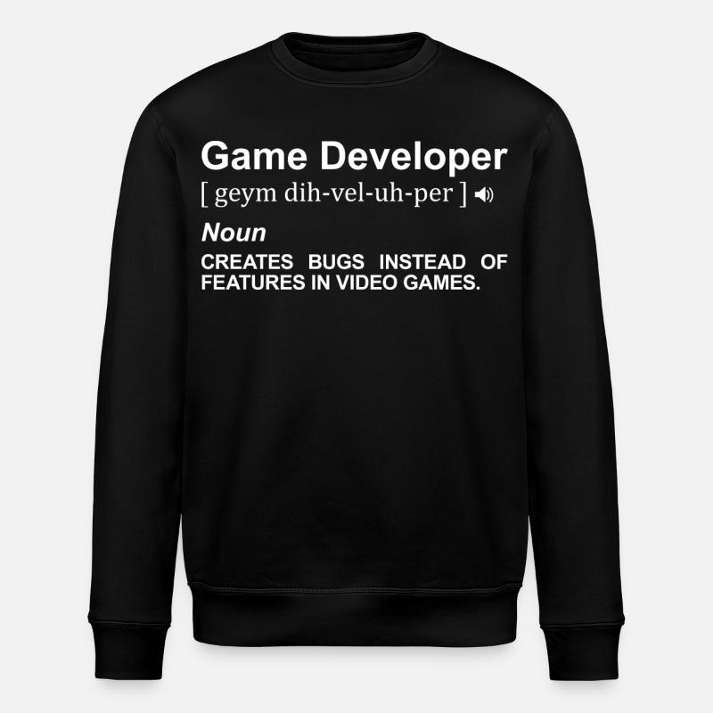 Game Developer Meaning - Stanley/Stella ROLLER Unisex Organic Sweatshirt - black