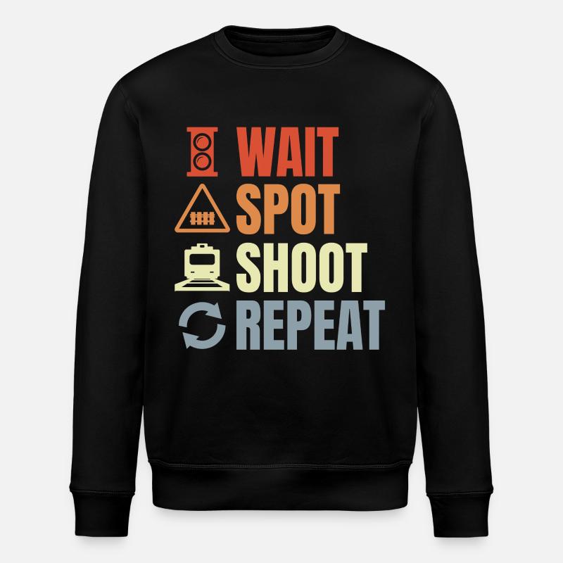 Railroad worker routine - Stanley/Stella ROLLER Unisex Organic Sweatshirt - black