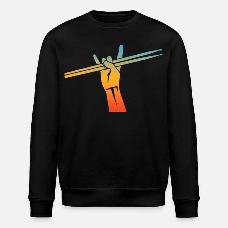 Drummers Drumsticks - Stanley/Stella ROLLER Unisex Organic Sweatshirt - black