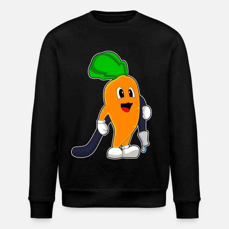 Karotte Feuerwehrmann Feuerwehrschlauch - Stanley/Stella Unisex Bio-Sweatshirt ROLLER - Schwarz