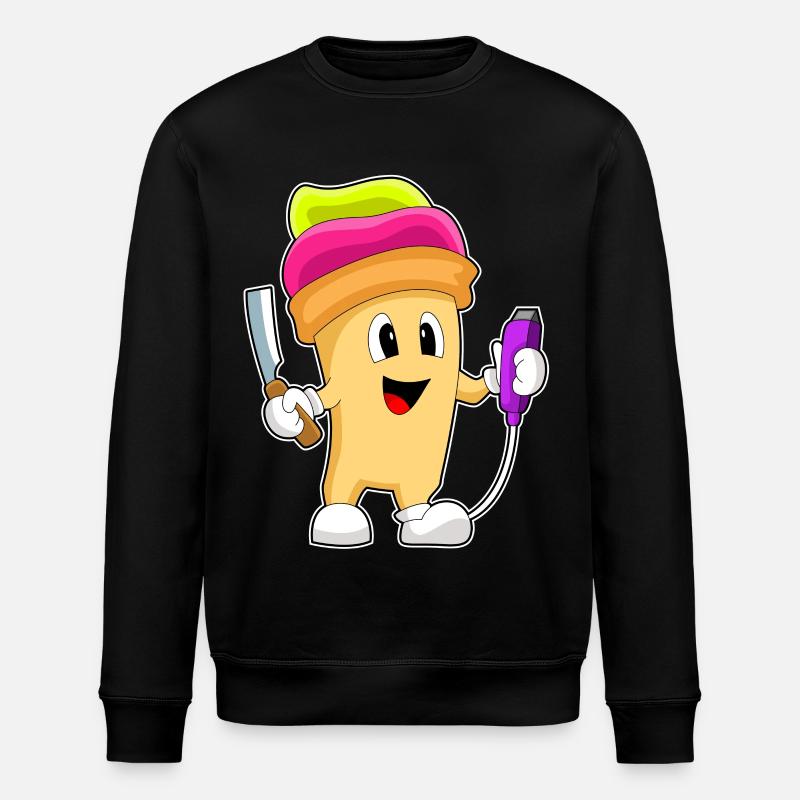 Cupcake Friseur Rasierer - Stanley/Stella Unisex Bio-Sweatshirt ROLLER - Schwarz