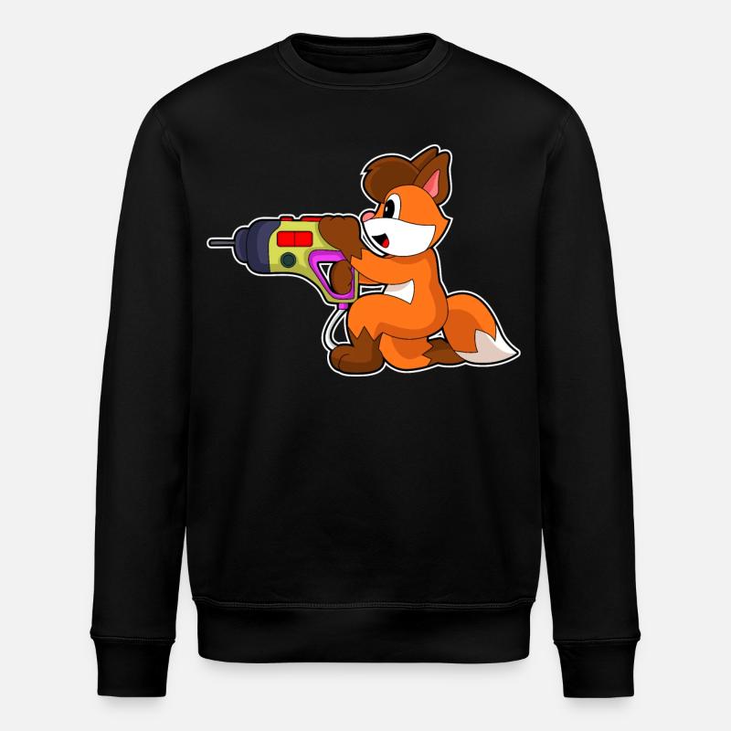 Fox Craftsman Drill Craft - Stanley/Stella ROLLER Unisex Organic Sweatshirt - black