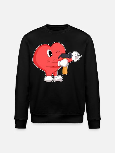 Heart Craftsman Drill Craft - Stanley/Stella ROLLER Unisex Organic Sweatshirt - black