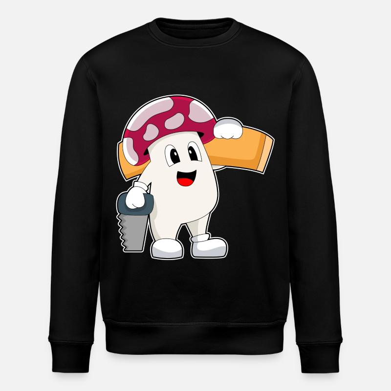 Pilz Handwerker Säge - Stanley/Stella Unisex Bio-Sweatshirt ROLLER - Schwarz