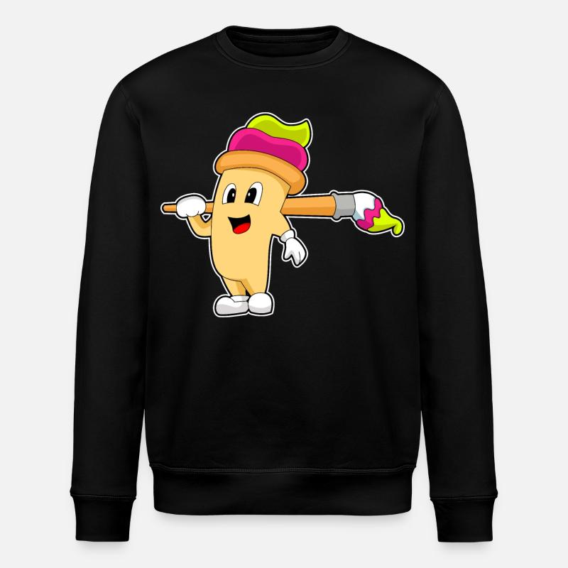 Eisbecher Malen Pinsel - Stanley/Stella Unisex Bio-Sweatshirt ROLLER - Schwarz