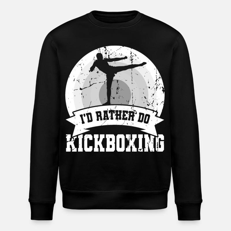 Ich würde lieber Kickboxen - Stanley/Stella Unisex Bio-Sweatshirt ROLLER - Schwarz