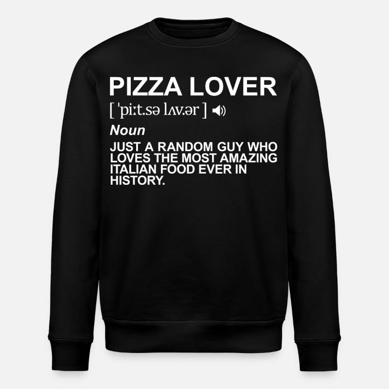 Pizza Liebhaber Begriff - Stanley/Stella Unisex Bio-Sweatshirt ROLLER - Schwarz