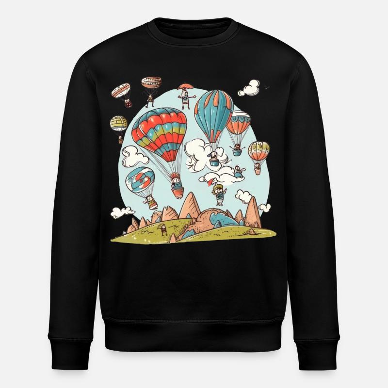 Doodle ballon - Sweat bio ROLLER Stanley/Stella Unisexe - noir