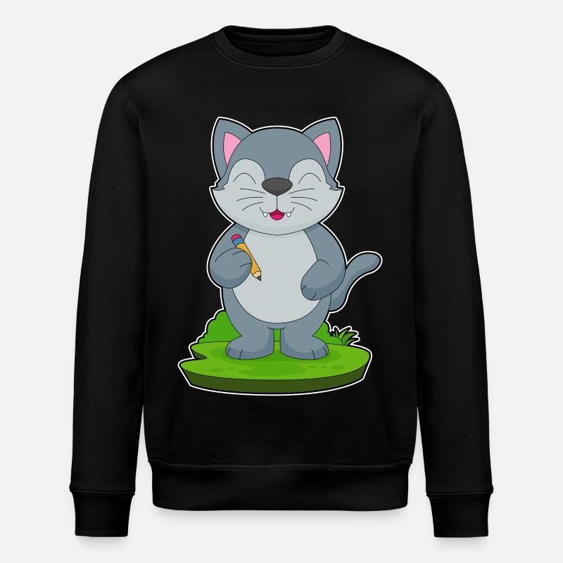 École du Crayon des Élèves Chats - Sweat bio ROLLER Stanley/Stella Unisexe - noir