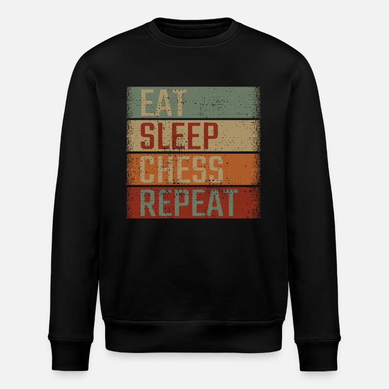 Manger dormir échecs répéter - Sweat bio ROLLER Stanley/Stella Unisexe - noir