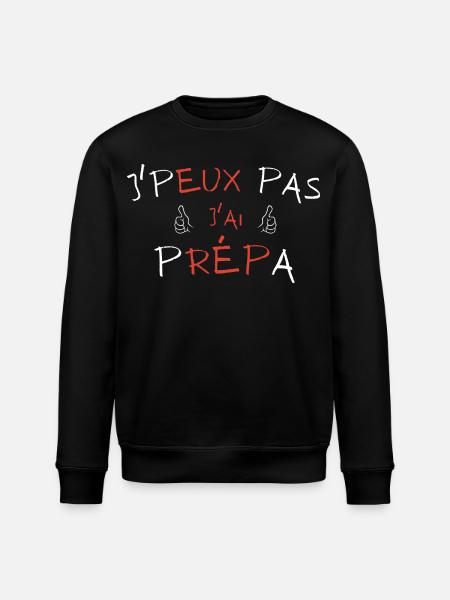 j'peux pas j'ai prépa - Sweat bio ROLLER Stanley/Stella Unisexe - noir