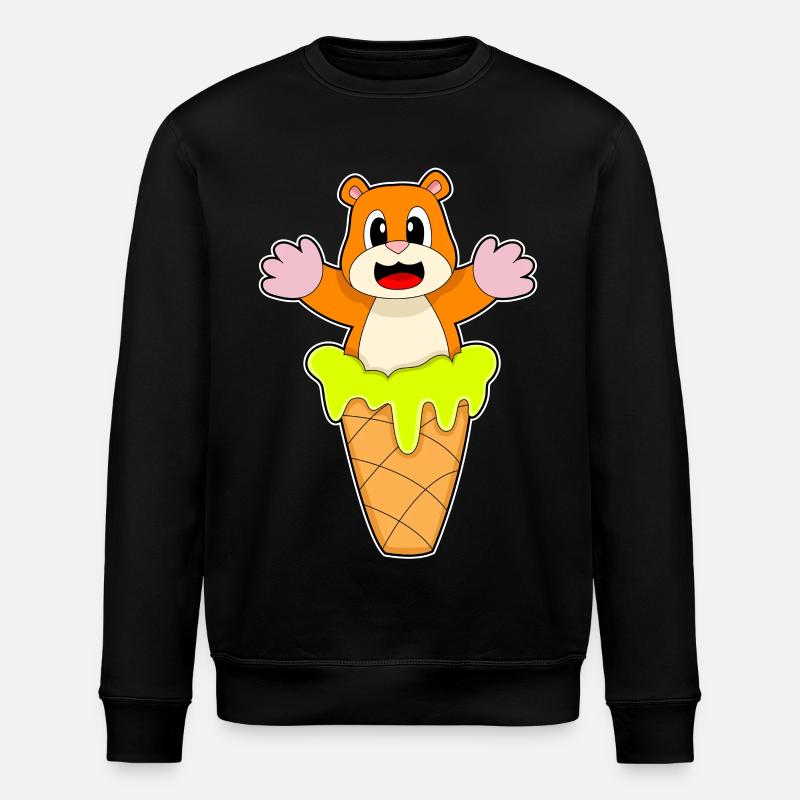Hamster Waffeleis - Stanley/Stella Unisex Bio-Sweatshirt ROLLER - Schwarz