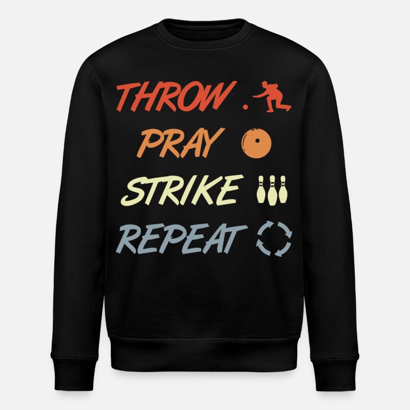 Bowling joke - Stanley/Stella ROLLER Unisex Organic Sweatshirt - black