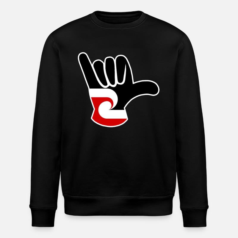 Drapeau maori Shaka - Sweat bio ROLLER Stanley/Stella Unisexe - noir