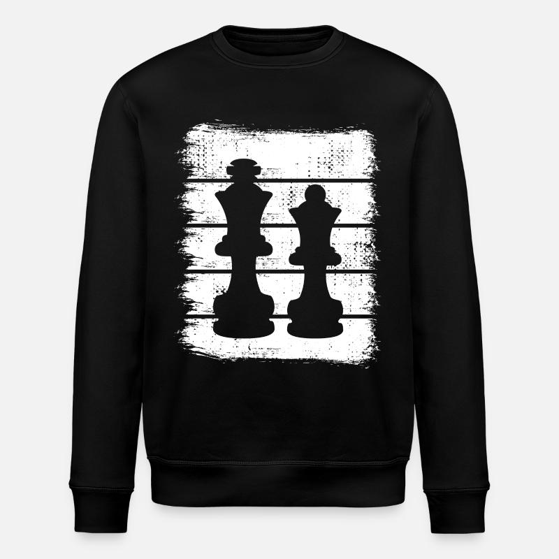 Dessin de pièces d’échecs - Sweat bio ROLLER Stanley/Stella Unisexe - noir