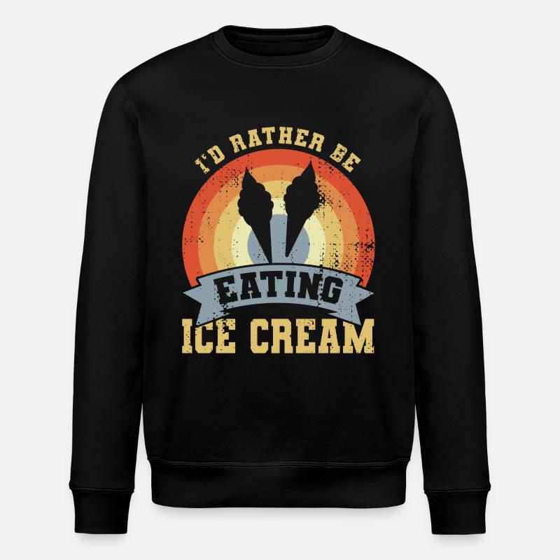 Manger de la crème glacée - Sweat bio ROLLER Stanley/Stella Unisexe - noir