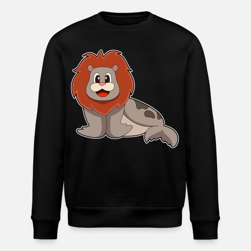 Seehund Löwe - Stanley/Stella Unisex Bio-Sweatshirt ROLLER - Schwarz