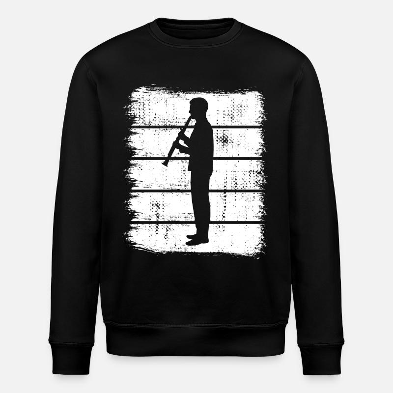 Lustiger Klarinettist - Stanley/Stella Unisex Bio-Sweatshirt ROLLER - Schwarz