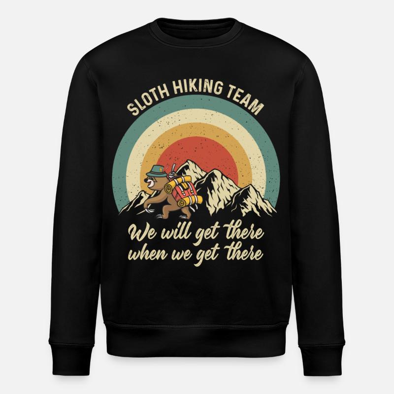Faultier Sloth Hiking Team - Stanley/Stella Unisex Bio-Sweatshirt ROLLER - Schwarz