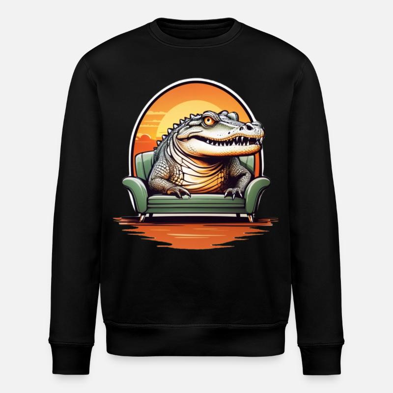 Alligator sur canapé - Sweat bio ROLLER Stanley/Stella Unisexe - noir