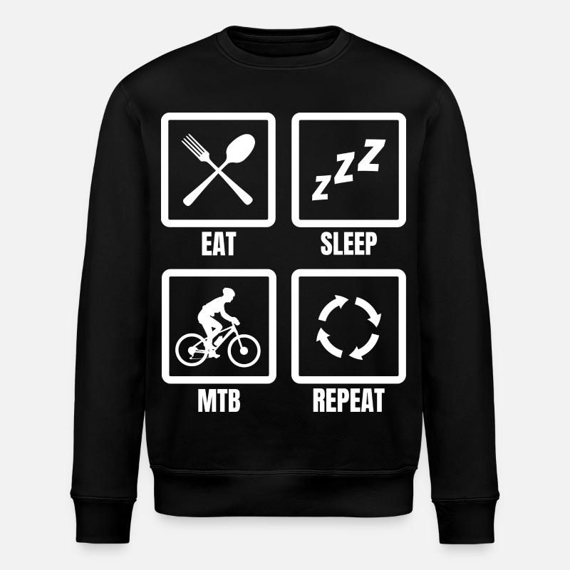 Mountainbiker Zeitplan - Stanley/Stella Unisex Bio-Sweatshirt ROLLER - Schwarz
