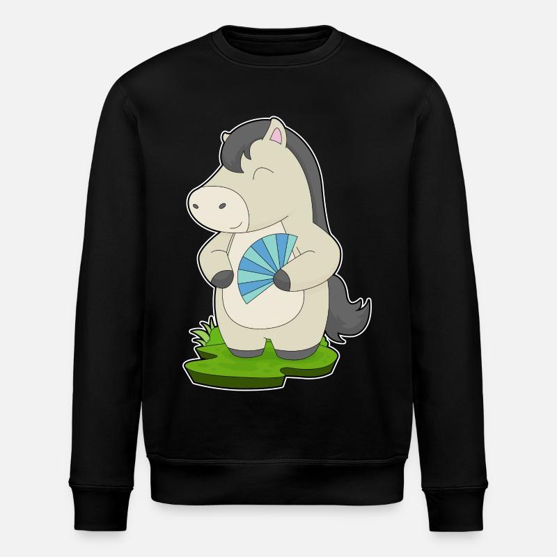 Éventail de main de cheval - Sweat bio ROLLER Stanley/Stella Unisexe - noir