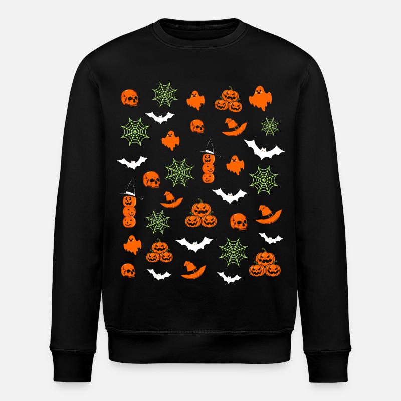 Halloween Patterns - Stanley/Stella ROLLER Unisex Organic Sweatshirt - black