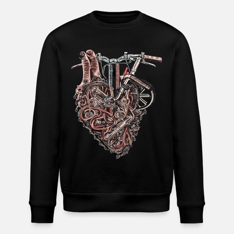 Machines mécaniques deux-roues coeur - Sweat bio ROLLER Stanley/Stella Unisexe - noir