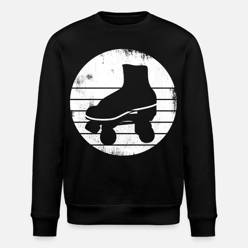 Roller Skates Zeichnung - Stanley/Stella Unisex Bio-Sweatshirt ROLLER - Schwarz