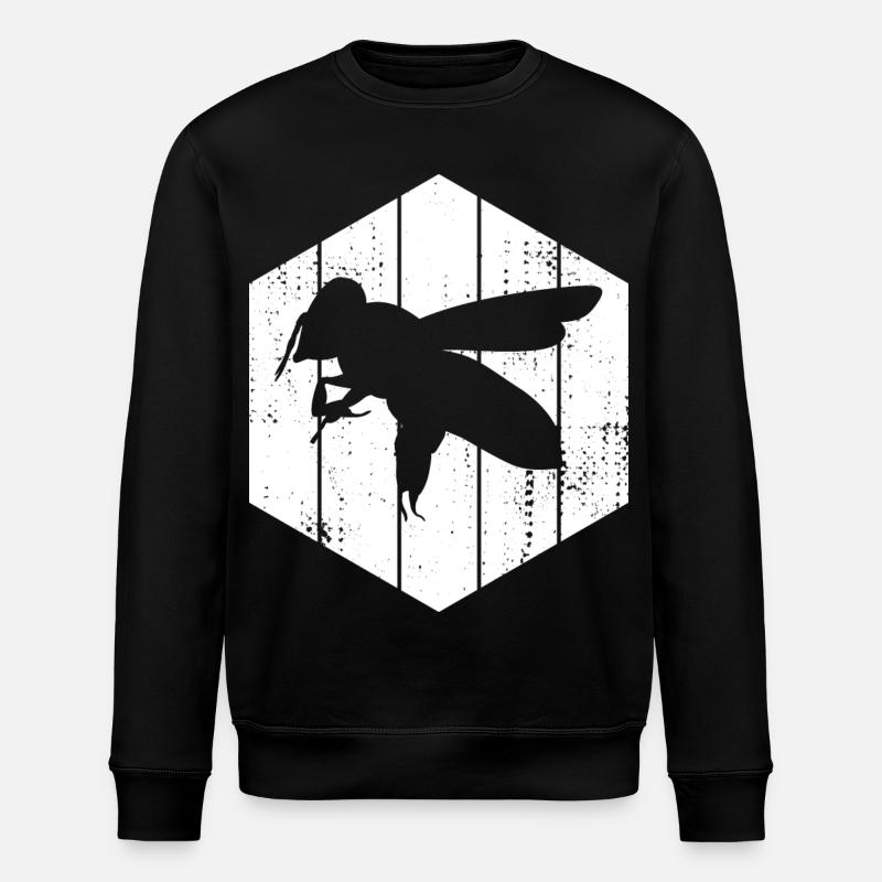 Biene Zeichnung - Stanley/Stella Unisex Bio-Sweatshirt ROLLER - Schwarz