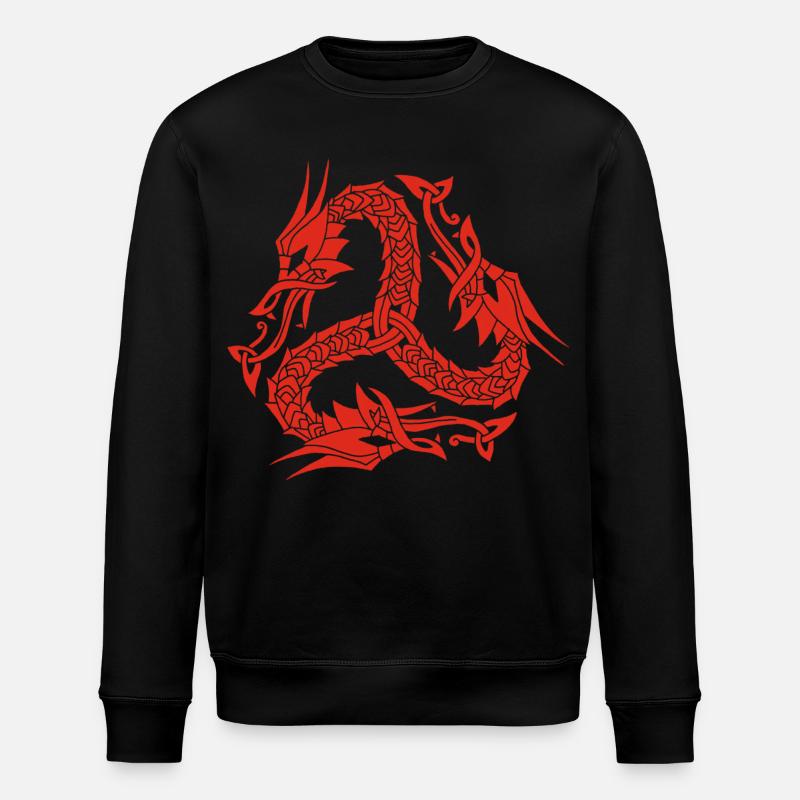 Hydre rouge celte - Sweat bio ROLLER Stanley/Stella Unisexe - noir