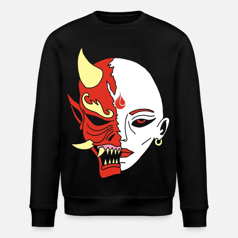 Mensch oder Dämon? - Stanley/Stella Unisex Bio-Sweatshirt ROLLER - Schwarz