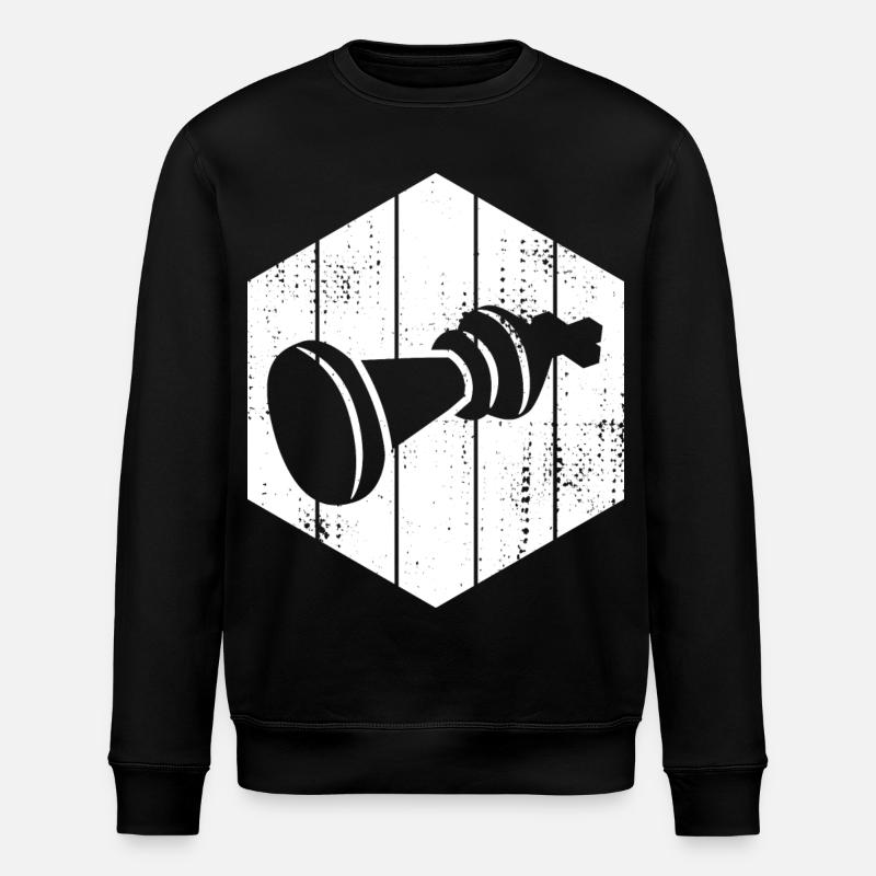 Schachfiguren Zeichnung - Stanley/Stella Unisex Bio-Sweatshirt ROLLER - Schwarz