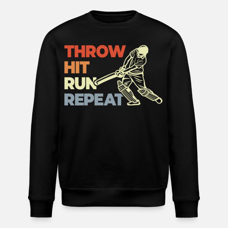 Throw Hit Run Repeat - Stanley/Stella ROLLER Unisex Organic Sweatshirt - black