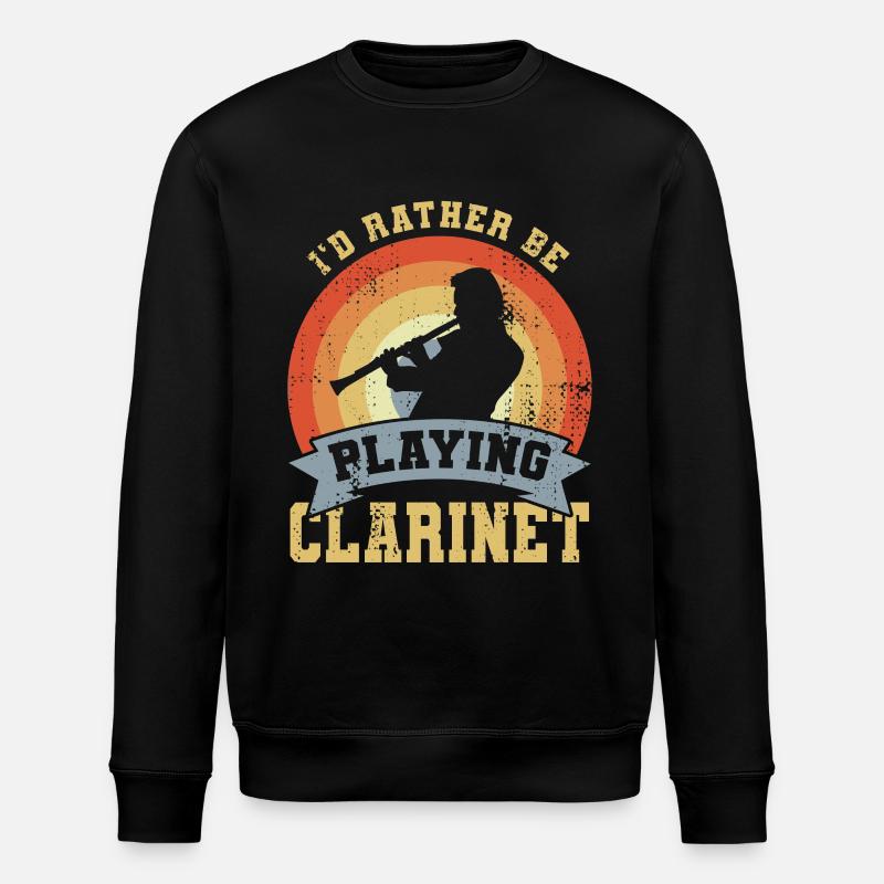 Je préfère jouer de la clarinette - Sweat bio ROLLER Stanley/Stella Unisexe - noir