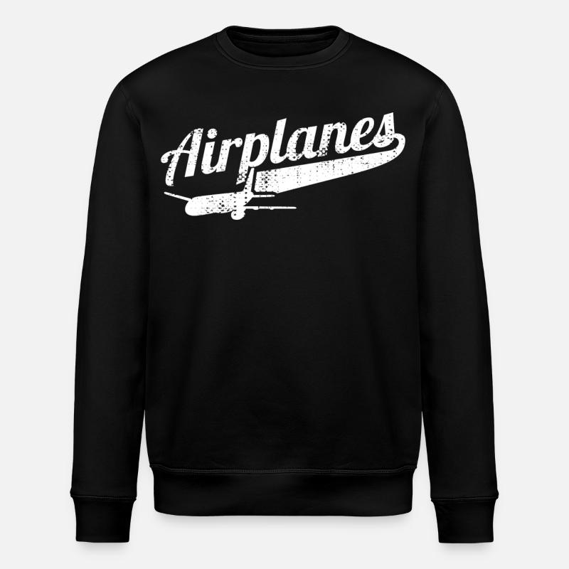 Flugzeuge - Stanley/Stella Unisex Bio-Sweatshirt ROLLER - Schwarz