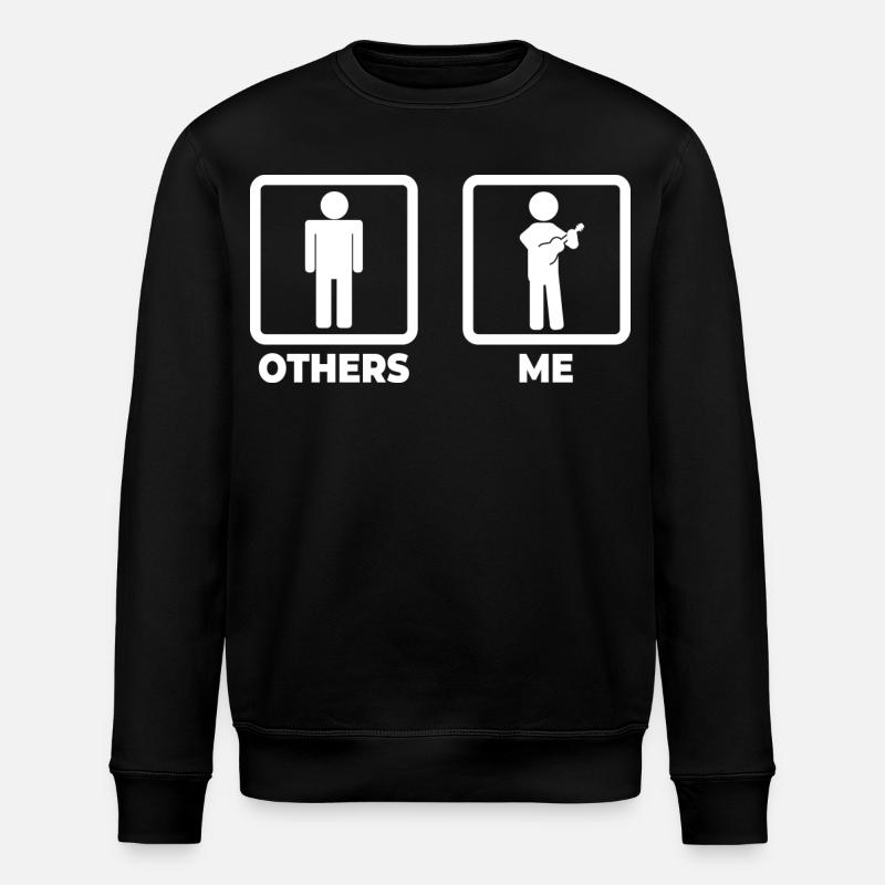 Ukulele Strichmännchen - Stanley/Stella Unisex Bio-Sweatshirt ROLLER - Schwarz