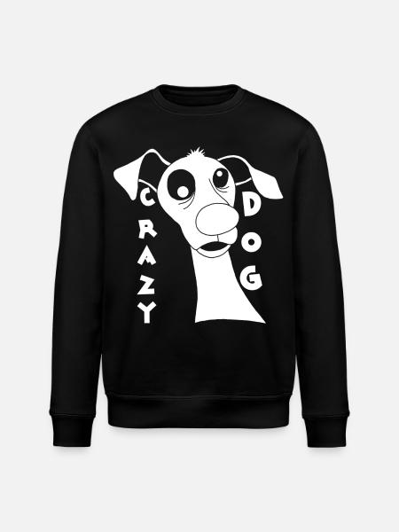 Mad Dog in White - Stanley/Stella ROLLER Unisex Organic Sweatshirt - black