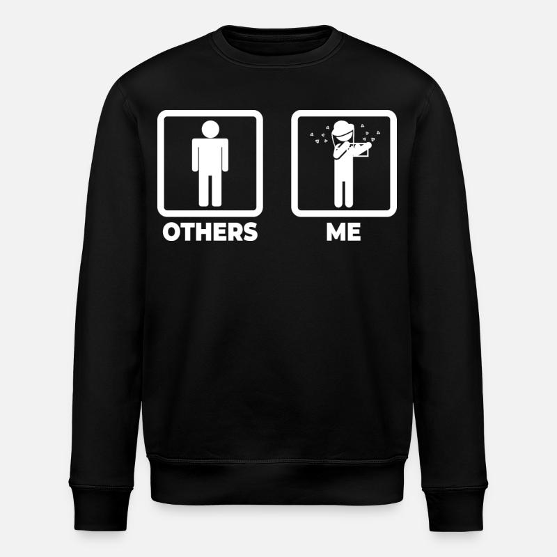 Beekeeper Stick Figure - Stanley/Stella ROLLER Unisex Organic Sweatshirt - black