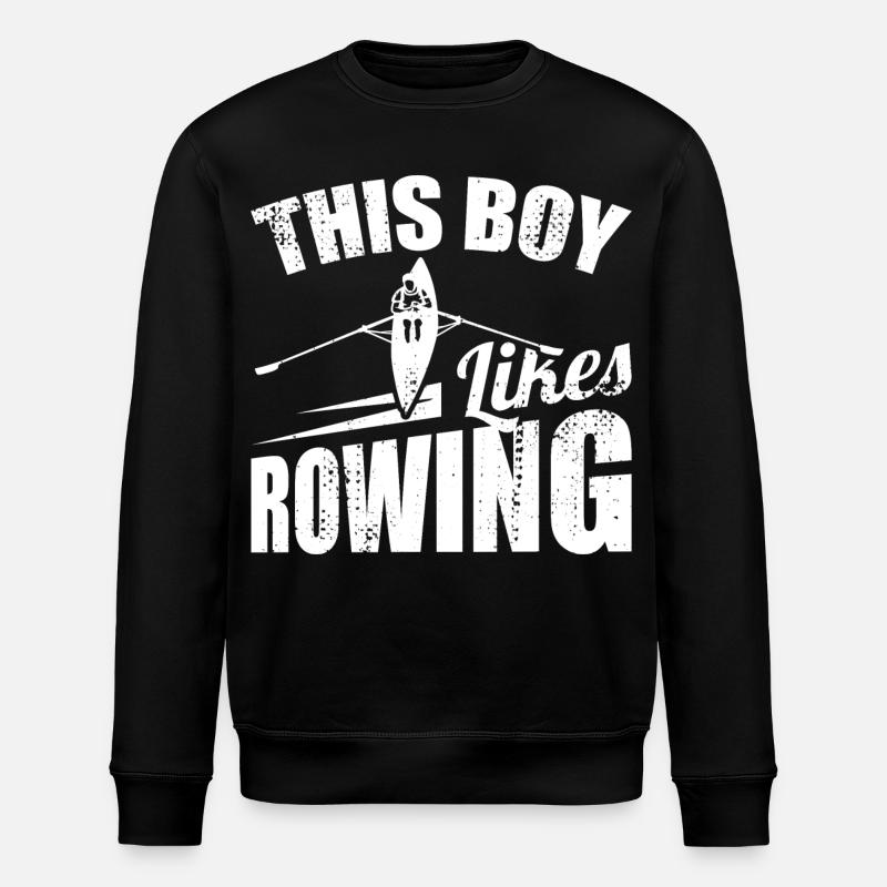 Rowing boy - Stanley/Stella ROLLER Unisex Organic Sweatshirt - black