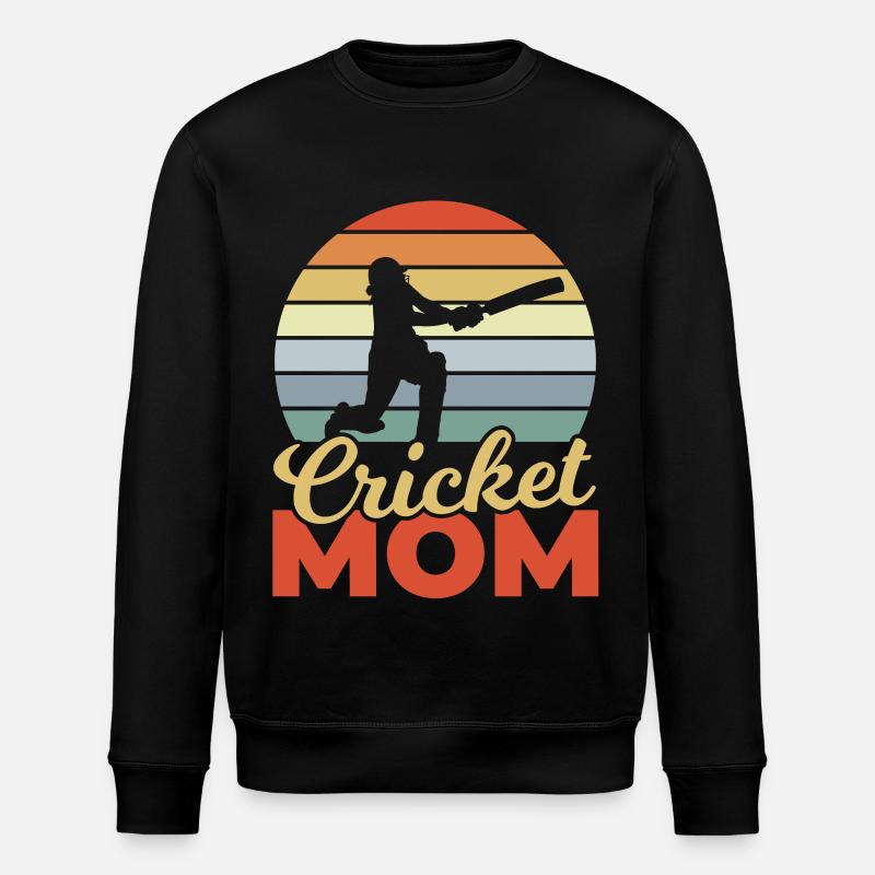 Lustige Cricket Mutter - Stanley/Stella Unisex Bio-Sweatshirt ROLLER - Schwarz