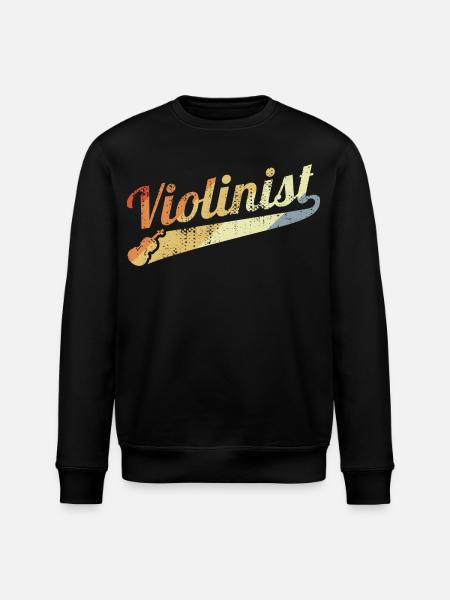 Retro Violin Player - Stanley/Stella ROLLER Unisex Organic Sweatshirt - black