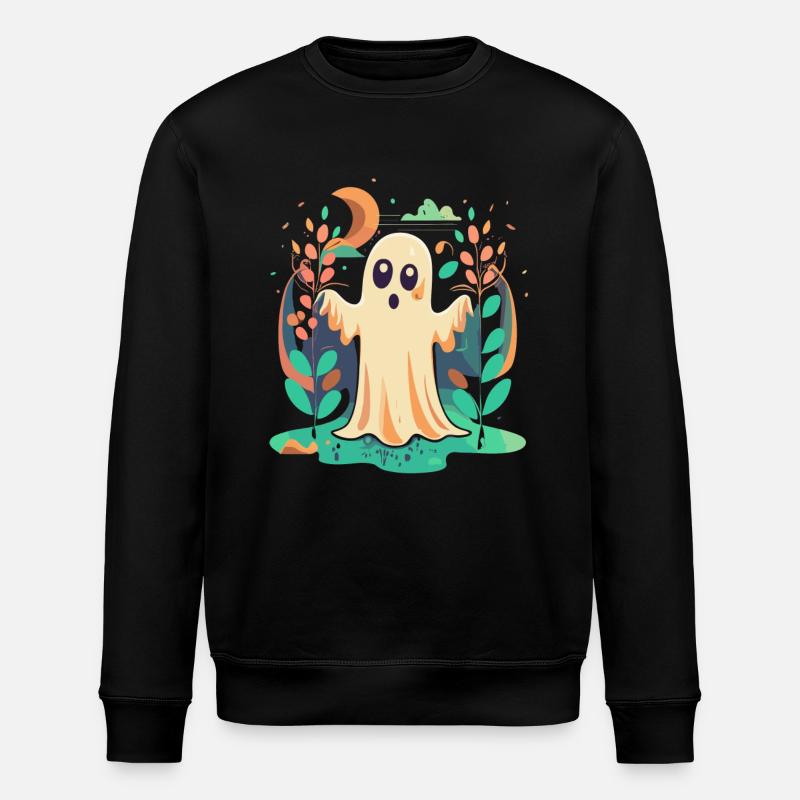 Halloween Geist - Stanley/Stella Unisex Bio-Sweatshirt ROLLER - Schwarz