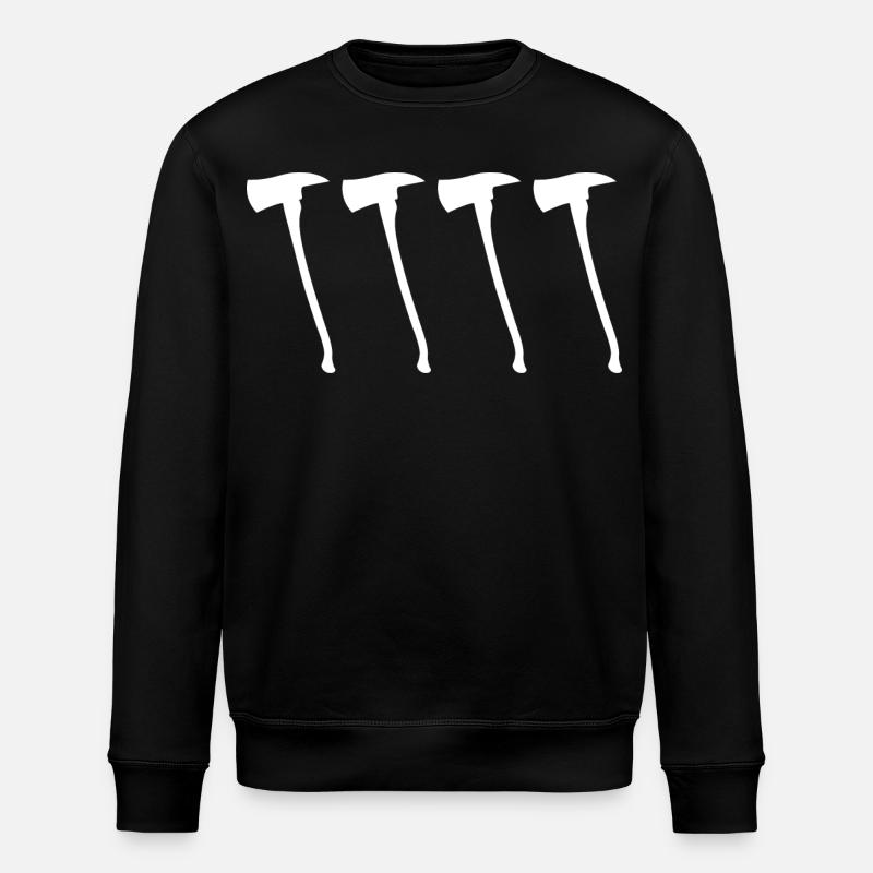Croquis de hache de pompier - Sweat bio ROLLER Stanley/Stella Unisexe - noir