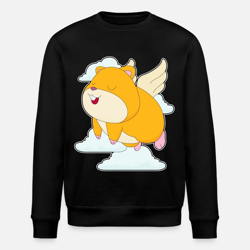 Hamster Clouds - Stanley/Stella ROLLER Unisex Organic Sweatshirt - black