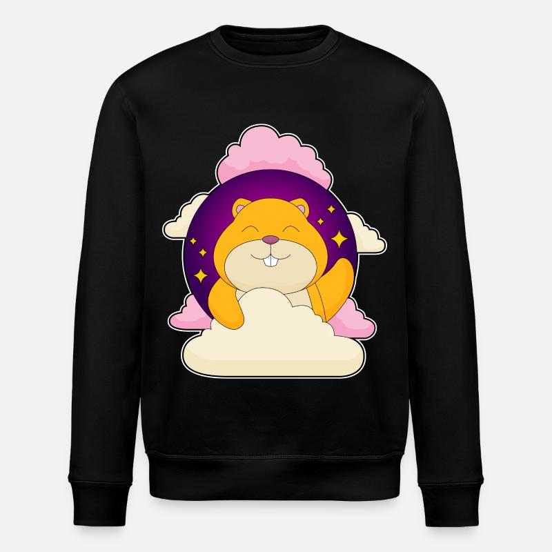 Hamster Clouds - Stanley/Stella ROLLER Unisex Organic Sweatshirt - black