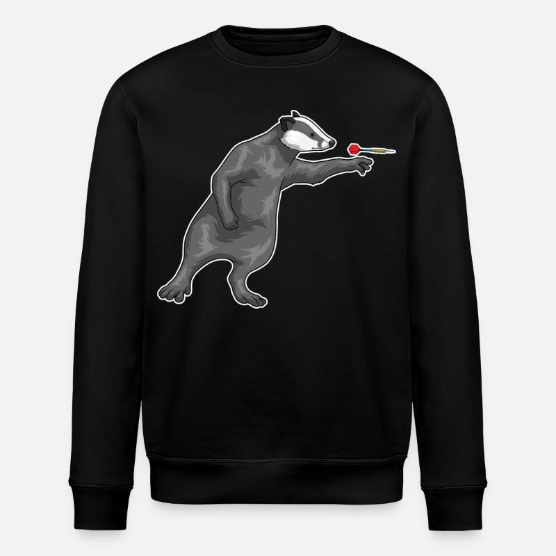 Fléchette blaireau - Sweat bio ROLLER Stanley/Stella Unisexe - noir